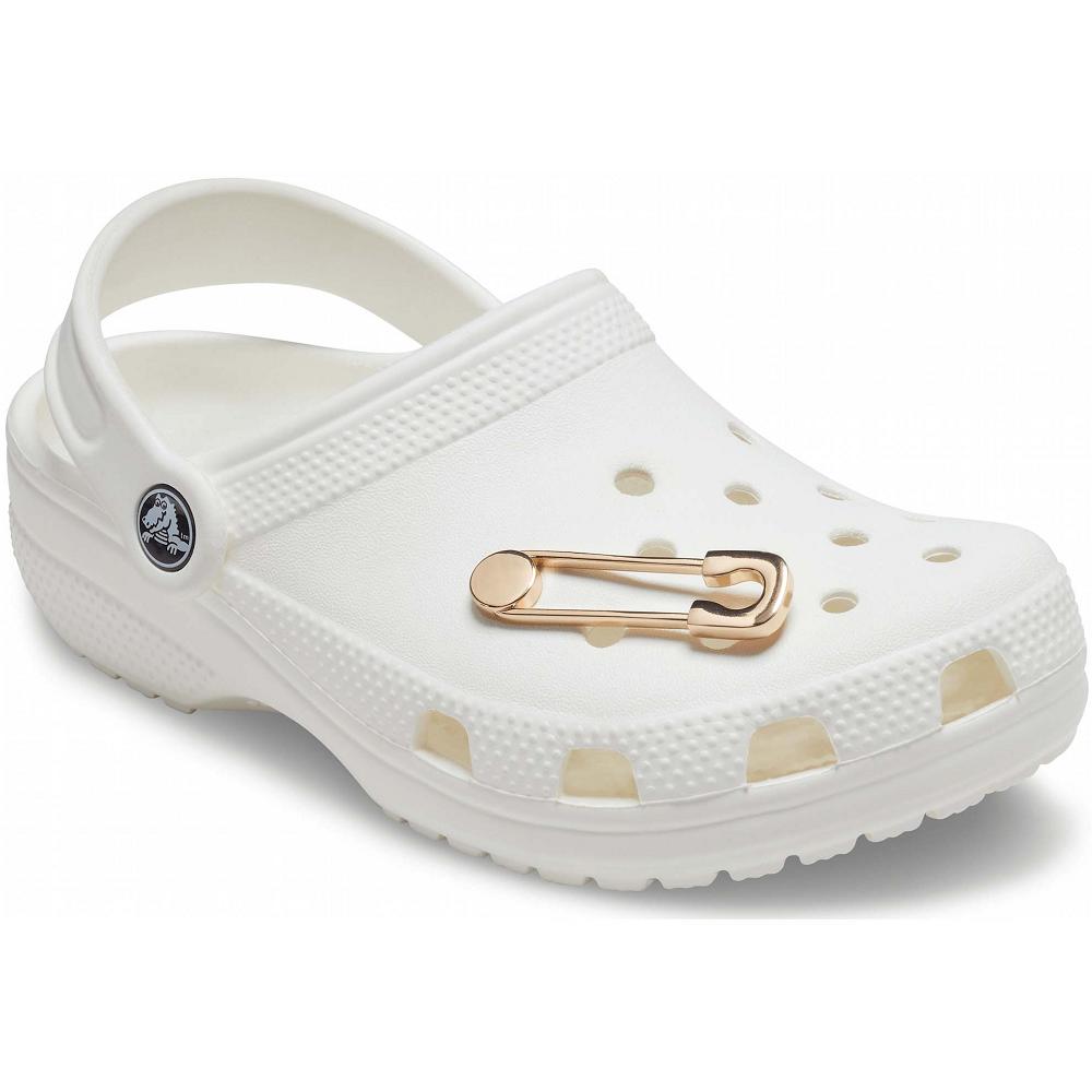 Clips Jibbitz Crocs Gold Sécurité Pin Femme Multicolore | France 0350SGLO